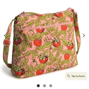 Vera Bradley Premium Cotton Original Zip Hipster Crossbody Bag, Tomato Vines NWT